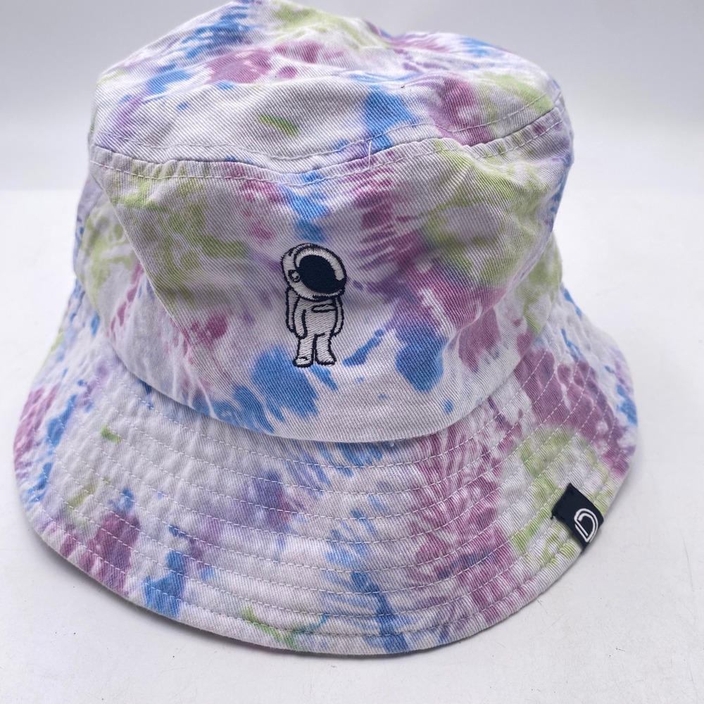 DALIX H-301-Tie-Dye Astronaut Bucket Hat XL Multi-Color Cotton Sun Festival Cap